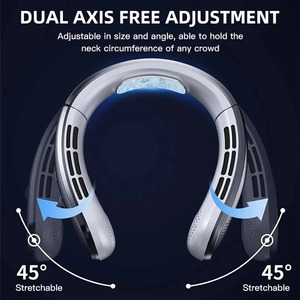 Ventilateur USB portable à suspendre au cou, sans pales, mini, rechargeable, silencieux, avec affichage numérique LED, rafraîchisseur d'air, nouveauté - Product Image 6