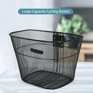 Cesta de Bicicleta de Acero de Gran Capacidad con Placa de Fijación con Tornillos, Accesorios para Bicicleta Antideformación - Product Image 6