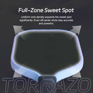 Pickleball Pro 4 FitSpark con Núcleo de Panal sin Bordes de 16 mm, Anillo de Potencia Portátil de Doble Zona, Textura de Fibra de Carbono Ranurada en 3D - Product Image 3