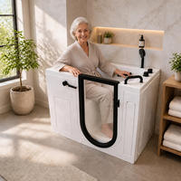 Baignoire pour personnes âgées, baignoire à accès facile et baignoire à immersion pour personnes âgées, bain à remous sûr avec massage, acrylique blanc, accessoires personnalisés