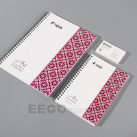 Carnet d'exercices en spirale en gros avec feuilles lignées A4 A5 A6, couverture en PVC, tissu ou cuir PP pour l'école et l'université