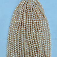 Perles baroques d'eau douce naturelles, brins de perles de 8-9 mm, perles rondes en vrac pour la fabrication de bijoux DIY, vente en gros