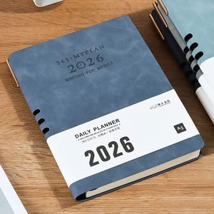2026 <b>Diary</b> Planner Custom Logo Customization Leather Hardbound A5 <b>A6</b> B5 Thick Notebook with Yearly Calendar - Product Image 4