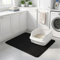 Tapis anti-dérapant double couche en mousse EVA écologique et recyclable pour attrape-litière de chat, personnalisable OEM/ODM, imperméable