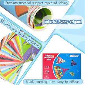 Kit <span class=keywords><strong>de</strong></span> <span class=keywords><strong>Aviones</strong></span> <span class=keywords><strong>de</strong></span> Papel <span class=keywords><strong>de</strong></span> Origami Coloridos para Niños con 16 Diseños Clásicos, <span class=keywords><strong>Manualidades</strong></span> Creativas <span class=keywords><strong>de</strong></span> Plegar y Volar para Niños Pequeños - Product Image 5