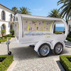 Chariot funéraire personnalisé haut de gamme blanc et doré à quatre roues, populaire et en vente - Product Image 1