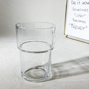 Clásico Claro Logotipo personalizado Apilable Jugo Soda Vasos de vidrio Hielo American <span class=keywords><strong>Cup</strong></span> Vasos Agua Tazas de café - Product Image 3
