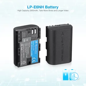 Powerextra Rechargeable 2950mAh 7.2v Digital Batteries LP-E6 LP-E6N LP-E6NH Camera Battery