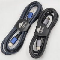 Kabel Pannex GRS C6120PD USB Pabrik Kustom Kulit PU 120cm 60W Bersertifikasi GRS Pengisian Cepat