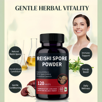Complément de Soutien Immunitaire : Comprimés de Poudre de Spores de Reishi 36000mg, Supplément de Vitalité au Ganoderma Lucidum, Marque Privée - 120 Comprimés