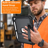 Étui robuste antichoc avec support, porte-crayon et dragonne pour tablette iPad 7e, 8e et 9e génération 10,2 pouces – Vente en gros