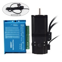Kit Motor Stepper Loop Tertutup dengan Rem NEMA 23 57mm NEMA 34 86mm 2.2N.m 3N.m 4N.m 8.5N.m 12N.m + Driver Layar Digital HBS86H