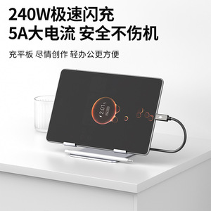 Cable de datos USB4 tipo C a C compatible con Thunderbolt 4, carga rápida de 40 Gbps, doble cabezal, aleación de aluminio, negro - Product Image 3