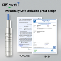 Capteur de niveau de carburant Holykell ATEX IECEx anti-explosion 4-20mA RS485 pour réservoirs