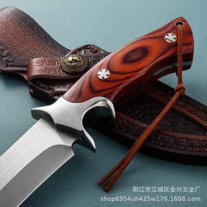 มีดใบตายแบบฟูลแทงค์ สำหรับกิจกรรมกลางแจ้ง แข็งแรง ทนทาน ผลิตจากเหล็ก M390 พร้อมด้ามไม้เรดวูดนำเข้า และปลอกมีด เหมาะสำหรับการขายแบบดรอปชิปปิ้งบน Shopify - Product Image 4