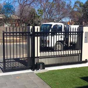 Özelleştirilmiş alüminyum sürgülü kapı tasarım Driveway elektrikli otomatik kablosuz Driveway kapısı uzaktan kayar Gates - Product Image 2