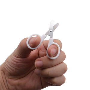 Round Tipped Scissors Stainless Steel White Home Use Tailor Scissors - Product Image 2