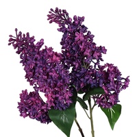 Bunga Lilac Buatan Rosan, Bunga Tiruan Berkualitas Tinggi, Cetakan Gel Lunak Injeksi, Ornamen Dekoratif Ruang Tamu Modern, Berbahan Minyak
