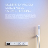 Pomme de douche LED de luxe ensemble de douche pluie système de douche thermostatique cascade pluie ensemble pour salle de bain