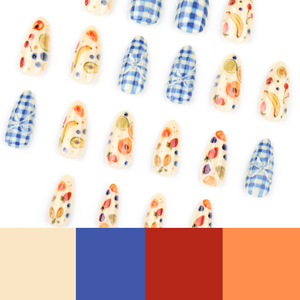Juego <span class=keywords><strong>de</strong></span> <span class=keywords><strong>Uñas</strong></span> Postizas Cortas <span class=keywords><strong>de</strong></span> Almendra Blancas Francesas, Diseño <span class=keywords><strong>de</strong></span> Flor <span class=keywords><strong>de</strong></span> Tulipán 3D, Desmontables, 24 Piezas, <span class=keywords><strong>Uñas</strong></span> Postizas <span class=keywords><strong>de</strong></span> Calidad Profesional - Product Image 4