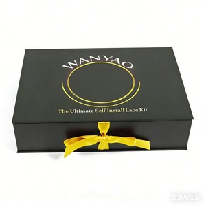 Boîte cadeau avec couvercle magnétique Mistery, emballage en carton pliable pour coffrets cadeaux avec poignée en <span class=keywords><strong>ruban</strong></span>, boîtes en papier - Product Image 3