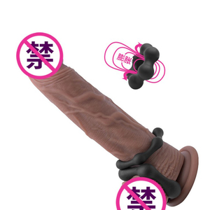 Con no vibrador y dos colores y dos tamaños de anillo para pene Sex Roys para hombres - Product Image 1