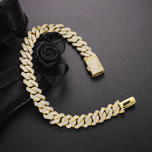 สร้อยข้อมือชุบทอง14K ใส่ได้ทั้งชายและหญิงทำจากทองเหลืองเพทายแฟชั่นยอดนิยมทันสมัยหรูหราชุบทอง - Product Image 3