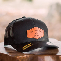 Venta flash Sombrero de camionero de granja de 5 paneles con parche bordado de animales de moda Gorra de malla Personalizar su logotipo Gorras de calidad superior