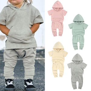 Vêtements d'été en gros pour enfants, ensembles de vêtements en coton à manches courtes pour tout-petits garçons - Product Image 1