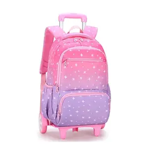 Sac à dos personnalisé pour enfant, cartable à roulettes, sac à roulettes pour fille