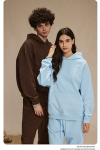 Essenziale Streetwear: <span class=keywords><strong>Felpa</strong></span> con Cappuccio Unisex Premium 430GSM - <span class=keywords><strong>Felpa</strong></span> Pesante in Spugna Francese 430g per Uomo e Donna - Product Image 2