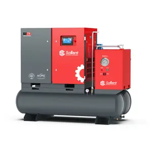 Sollant 22kw-30hp 4 en 1 compresseur d'air à vis sécheur d'air pour compresseur d'air pour découpe laser 8bar 10bar 16bar 22bar CE