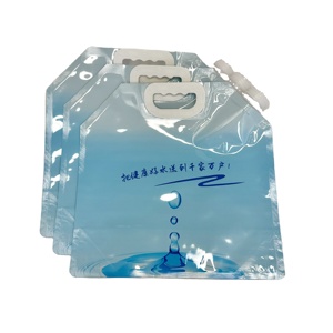 Bolsa de 5L de gran capacidad para agua mineral y vodka, apta para uso alimentario, con asa, sellado térmico, portátil, reutilizable, a prueba de fugas, reciclable y con soporte para beber. - Product Image 1