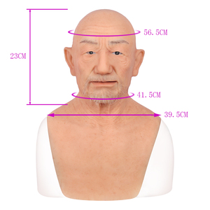 Máscara Facial Realista de Hombre Mayor para <span class=keywords><strong>Disfraz</strong></span> de Halloween 2026, Accesorios de Disfraces, Máscara de Silicona Realista para Fiestas - Product Image 6