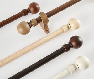 Barra <span class=keywords><strong>de</strong></span> tubo <span class=keywords><strong>de</strong></span> cortina <span class=keywords><strong>de</strong></span> grano <span class=keywords><strong>de</strong></span> <span class=keywords><strong>madera</strong></span> doble, juego <span class=keywords><strong>de</strong></span> aluminio para ventanas, venta al por mayor - Product Image 1