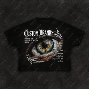 Camiseta de Hombre de Seda/Algodón, Personalizada, Talla Grande, Cuello Redondo, Corte Cuadrado, Estilo Urbano Vintage, Estampado Animal Serigrafiado, Transpirable, 280g - Product Image 2