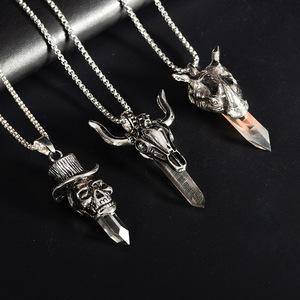 100% tự nhiên nóng bán bán buôn tự nhiên tinh thể lục giác Mặt dây chuyền Halloween loạt - Product Image 3