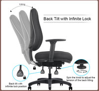 Chaise de bureau ergonomique avec accoudoirs, chaise de bureau pivotante, chaises de bureau, chaise de bureau pour ordinateur