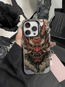 เคสโทรศัพท์ลาย<span class=keywords><strong>หน้ากาก</strong></span>ฮันย่าญี่ปุ่น วัสดุ TPU สีเงิน IMD เหมาะสำหรับ iPhone 17, 16, 15, 14 Plus, <span class=keywords><strong>13</strong></span>, 12, 11 Pro Max - Product Image 6