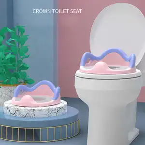 High Quality Unique Crown Shape Baby Toilet Seat Cover Potty Training Chair Kids Children Plastic Potty Toilet Seat Cover