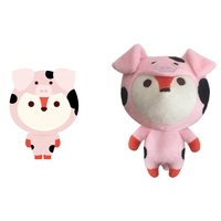 Boîte d'emballage personnalisée OEM, jouet en peluche doux sur mesure, animal en peluche renard