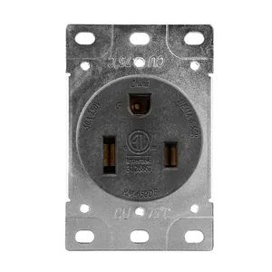 50A 250V 6-50R Industrial Flush Mounted Receptacle Welding Receptacle 2 Pole 3 Wire Heavy duty