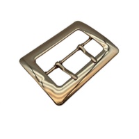 Boucle de ceinture carrée à double ardillon en alliage de zinc 49 mm, tendance et classique, directement de l'usine - Accessoires polyvalents pour vêtements et sacs