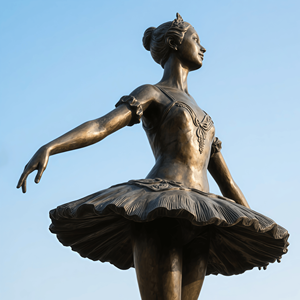 Escultura Personalizada de Menina Bailarina em Bronze, Estátua de Dança, Técnica de Fundição, Design Moderno e Tradicional, Decoração Externa - Product Image 3