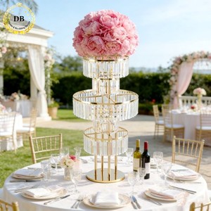 <span class=keywords><strong>Moderno</strong></span> Portafiori in Metallo Dorato Stabile ed Ecologico, Senza Elettricità, per <span class=keywords><strong>Centrotavola</strong></span> Matrimoniali ed Eventi - Product Image 1