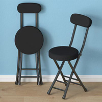 Chaise de salle à manger d'extérieur moderne, chaise de salle à manger pliante, petit tabouret rond en métal, meubles de salon, chaises de salle à manger portables, restaurant