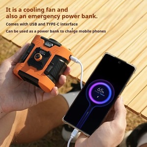 Nuevo Ventilador Portátil de Alta Velocidad para Cintura, para Deportes al Aire Libre y Camping - Recargable por USB con Función de Banco de Energía, 8000 mAh - Product Image 4