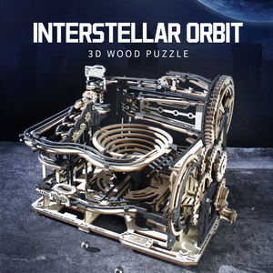 Tự làm <span class=keywords><strong>3D</strong></span> câu đố lắp ráp đồ chơi giáo dục Mô hình Kit spaceport bằng đá cẩm thạch bằng gỗ chạy - Product Image 6