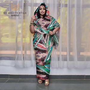 Tela de gasa de 5 yardas de alta calidad estilo largo Dubai Sudán Tobe chal mujeres patrón Tropical Digital impreso tradicional chal Toub - Product Image 2