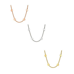 Collar Minimalista con Colgante de Dos Monedas en Blanco, de Acero Inoxidable con Baño de Oro de 18k, Monedas Redondas Múltiples, DIY, Grabado de Nombre, Collar Personalizado en Blanco - Product Image 5